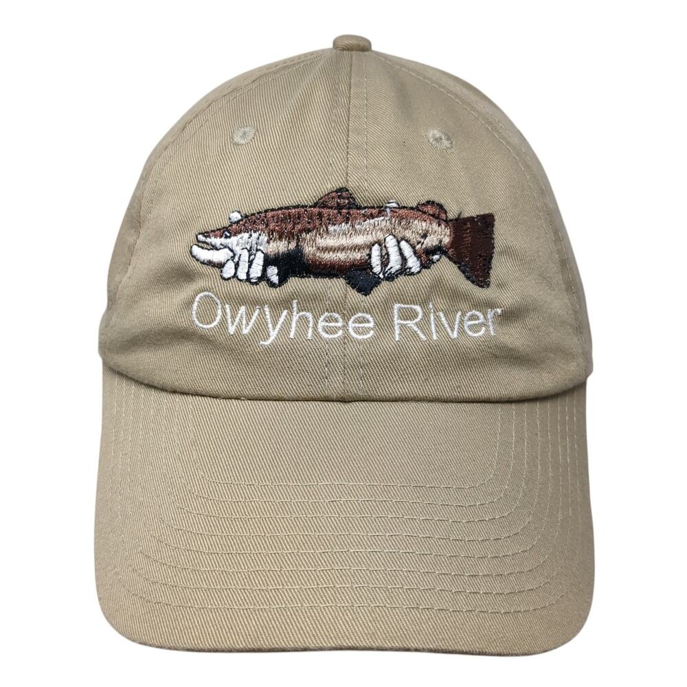 Owyhee River Strapback Hat Brown One Size Adjustable Embroidered Cobra